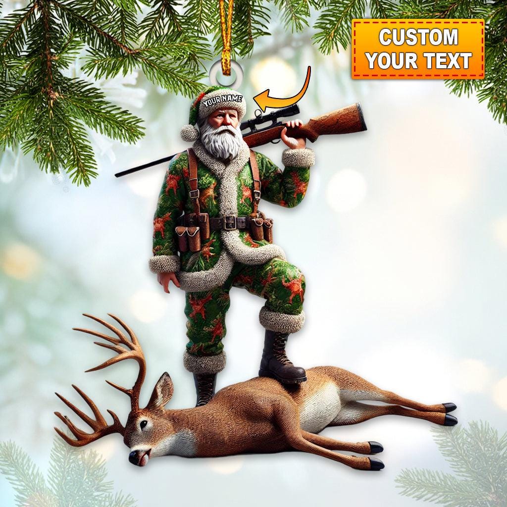 Personalized Hunter Christmas 2D Flat Ornament: Acrylic Holiday Keepsake