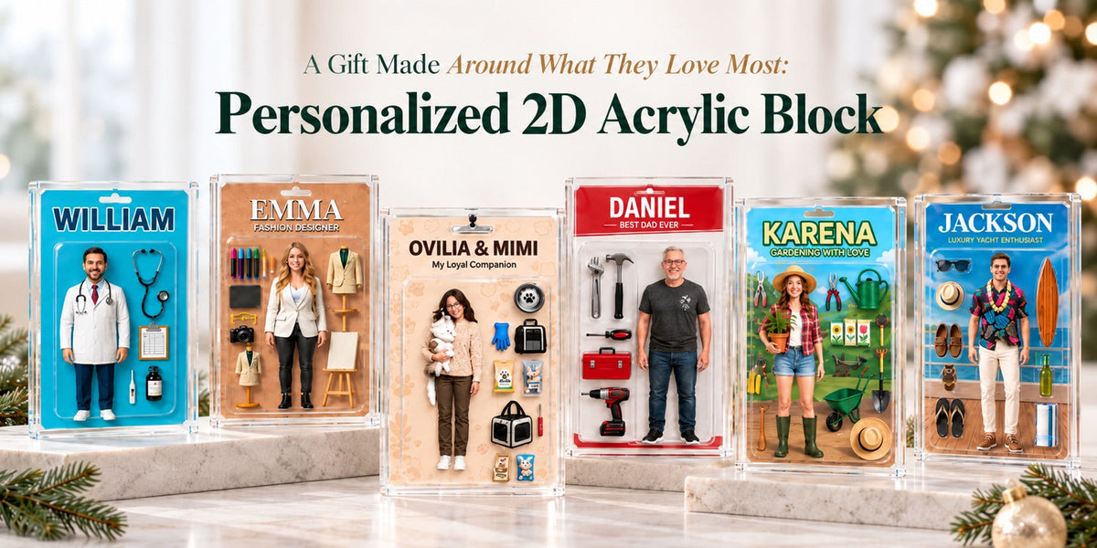 A Gift Made Around Who They Are: Personalized 2D Acrylic Block Christmas Gifts