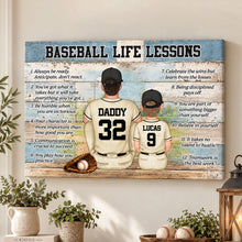 Personalized Baseball Life Lessons Canvas - Custom Gift For Baseball Lover - Gift for Him - Sport Lovers Gift