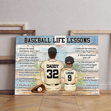 Personalized Baseball Life Lessons Canvas - Custom Gift For Baseball Lover - Gift for Him - Sport Lovers Gift