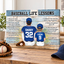 Personalized Baseball Life Lessons Canvas - Custom Gift For Baseball Lover - Gift for Him - Sport Lovers Gift