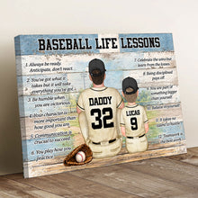 Personalized Baseball Life Lessons Canvas - Custom Gift For Baseball Lover - Gift for Him - Sport Lovers Gift
