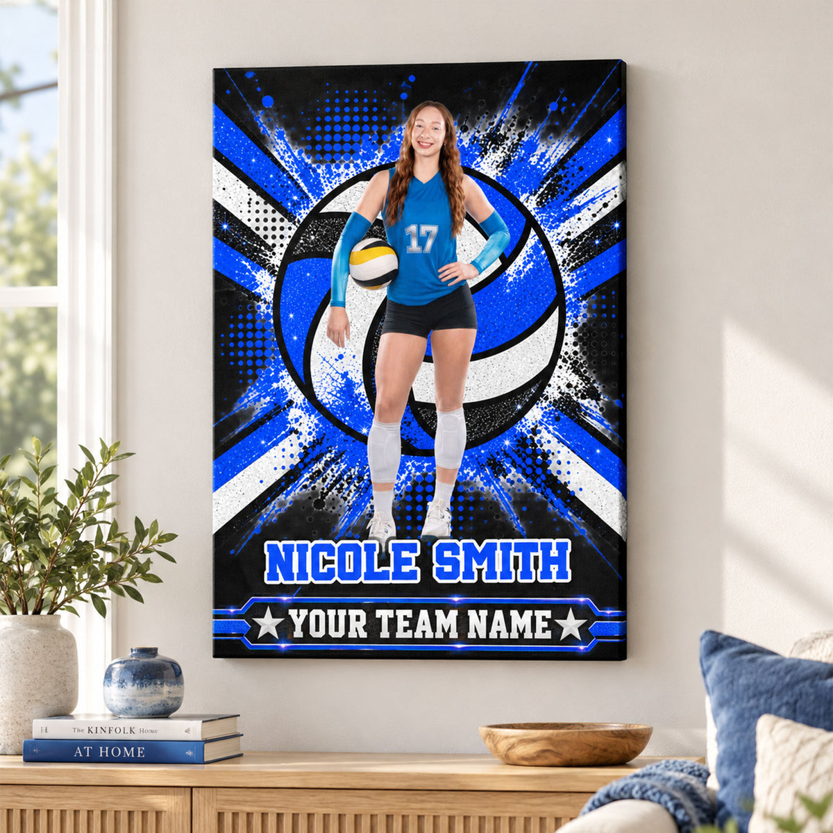 Proud Volleyball Custom Name And Team Name  - Personalized Volleyball Canvas - Custom Gift For Baseball Lover - Gift for Him - Gift for Her  - Sport Lovers Gift
