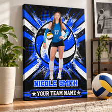 Proud Volleyball Custom Name And Team Name  - Personalized Volleyball Canvas - Custom Gift For Baseball Lover - Gift for Him - Gift for Her  - Sport Lovers Gift