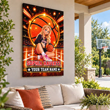 Basketball Player Custom Name And Team Name -  Personalized Basketball Canvas - Custom Gift For Baseball Lover - Gift for Him - Gift for Her  - Sport Lovers Gift