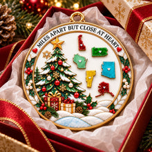 Love Connects Us Across The Map - Personalized  3D Acrylic Ornament - Real 3D Ornament