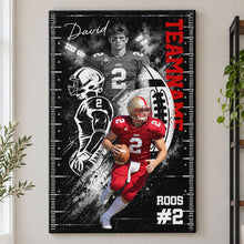 Custom Player Sport - Personalized Canvas - Football Wall Art, Gift for Him - Sport Lovers Gift