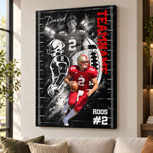 Custom Player Sport - Personalized Canvas - Football Wall Art, Gift for Him - Sport Lovers Gift