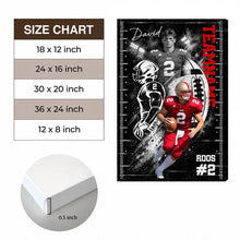 Custom Player Sport - Personalized Canvas - Football Wall Art, Gift for Him - Sport Lovers Gift