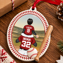 Custom Baseball Lovers - Personalized  3D Acrylic Ornament - Real 3D Ornament