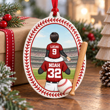 Custom Baseball Lovers - Personalized  3D Acrylic Ornament - Real 3D Ornament