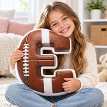 Custom Football Letter Shaped Pillow  - Personalized Christmas Birthday Gifts For Sports Fans, Athletes - Personalized Kids Gifts - Christmas Gift For Sport Lovers