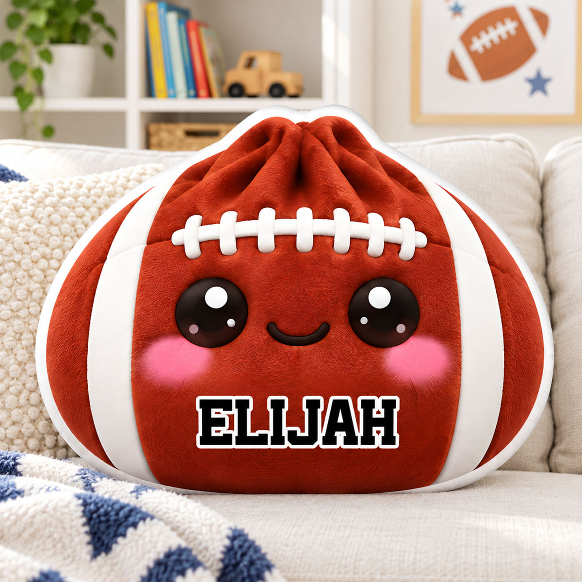 Sports Ball Custom Shaped Pillow  - Personalized Christmas Birthday Gifts For Sports Fans, Athletes - Personalized Kids Gifts - Christmas Gift For Sport Lovers