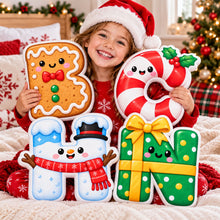 Personalized Kids Christmas Name - Custom Letter Shape Pillow  - Personalized Kids Gifts
