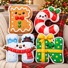 Personalized Kids Christmas Name - Custom Letter Shape Pillow  - Personalized Kids Gifts