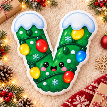 Personalized Kids Christmas Name - Custom Letter Shape Pillow  - Personalized Kids Gifts