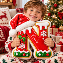 Personalized Xmas Letter Christmas Name - Custom Shape Pillow  - Personalized Kids Gifts