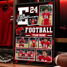 Football Player Custom Team Name -  Personalized Football Canvas - Custom Gift For FootballLover - Gift for Him - Gift for Her  - Sport Lovers Gift