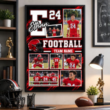 Football Player Custom Team Name -  Personalized Football Canvas - Custom Gift For FootballLover - Gift for Him - Gift for Her  - Sport Lovers Gift