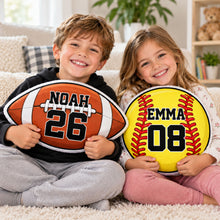 Sports Ball Custom Shaped Pillow - Custom Shape Pillow  - Personalized Kids Gifts - Sport Lovers Gift