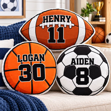 Sports Ball Custom Shaped Pillow - Custom Shape Pillow  - Personalized Kids Gifts - Sport Lovers Gift