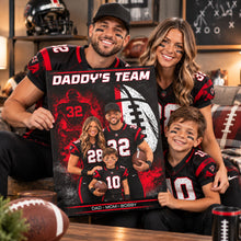 Custom Our Family Player Sport - Personalized Canvas For Dad - Football Wall Art, Gift for Him, Boys Girls Room Decor