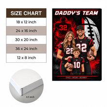 Custom Our Family Player Sport - Personalized Canvas For Dad - Football Wall Art, Gift for Him, Boys Girls Room Decor