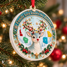 Family Christmas Love Beyond The Map Ornament –  Custom Shape 3D Acrylic Ornament