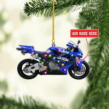 Personalized Motorcycle Christmas 2D Ornament: Custom Biker Gift