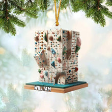 Personalized Climbing Wall 2D Ornament: Acrylic Christmas Decoration