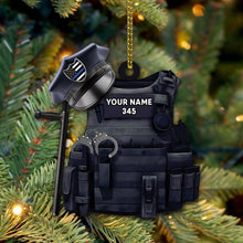 Bulletproof Personalized 2D Acrylic Ornament Gifts For Police Policeman