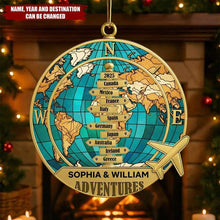 Personalized Travel Destination 2D Acrylic Ornament – Custom Vacation Memories Christmas Gift